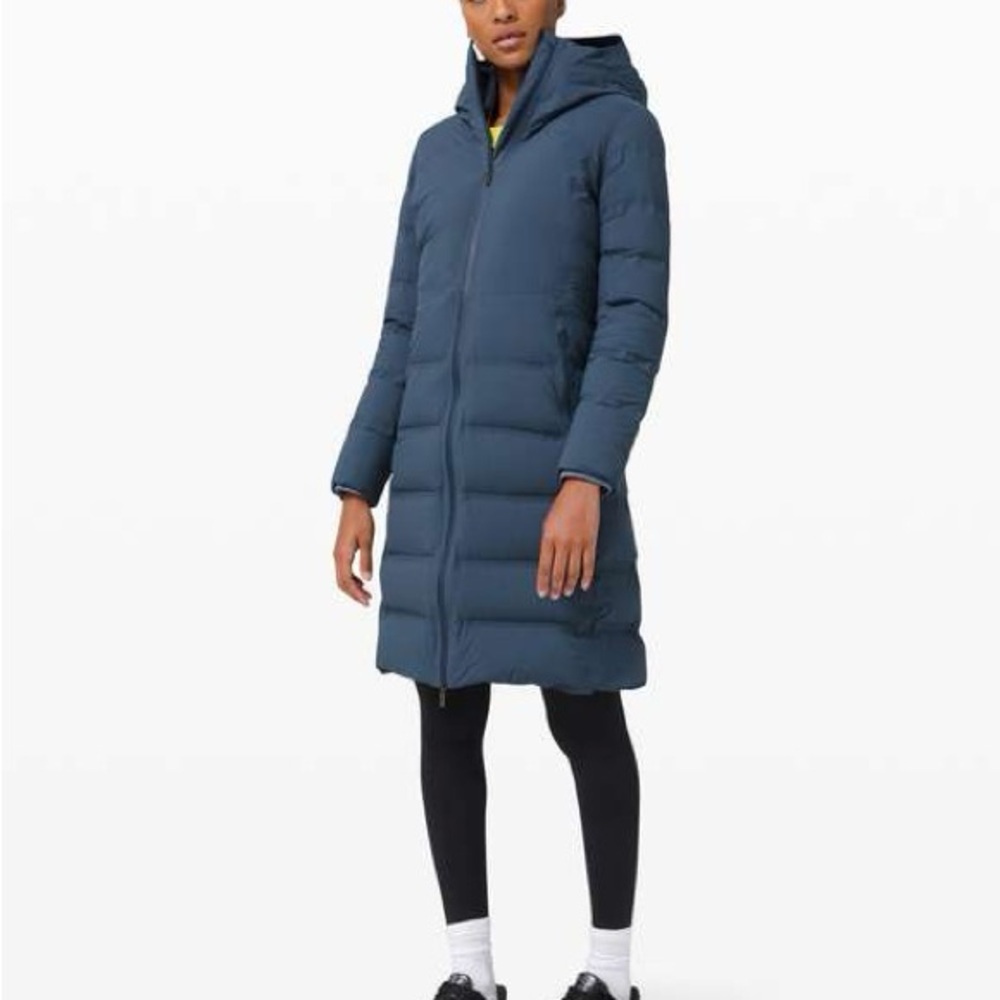 Lululemon Sleet Street Waterproof Long Jacket SZ 8